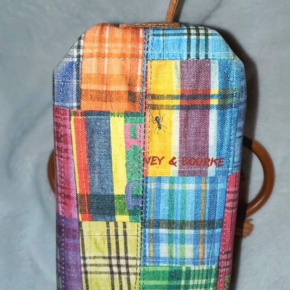 Dooney & Bourke Madras Plaid Picnic Ants Satchel - Picture 13 of 16